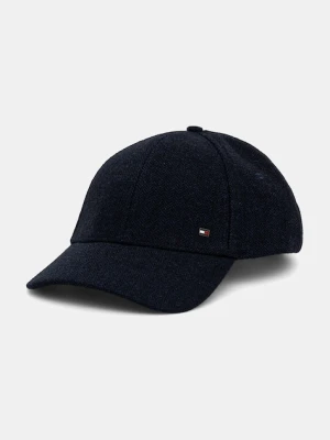 Tommy Hilfiger czapka z daszkiem z wełną kolor granatowy AM0AM13784