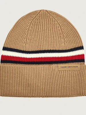 Tommy Hilfiger Czapka | z dodatkiem wełny beżowy