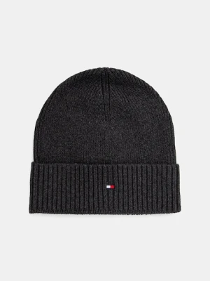 Tommy Hilfiger czapka z domieszką kaszmiru kolor szary AM0AM12796