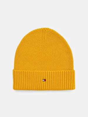 Tommy Hilfiger czapka z domieszką kaszmiru kolor żółty AM0AM12796