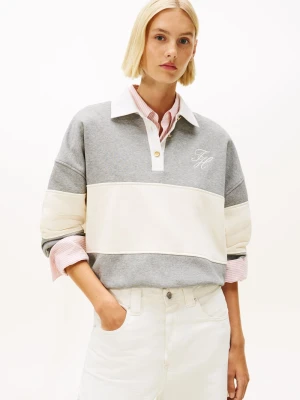 Tommy Hilfiger Damska bluza polo Kobiety szary|biały,