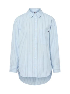 Tommy Hilfiger Damska bluzka koszulowa Kobiety Bawełna niebieski|biały w paski,