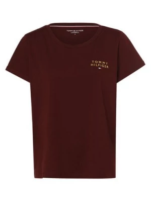 Tommy Hilfiger Damska koszulka od piżamy Kobiety Bawełna czerwony jednolity, S/M