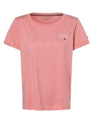 Tommy Hilfiger Damska koszulka od piżamy Kobiety Bawełna różowy|pomarańczowy|wyrazisty róż marmurkowy, S/M