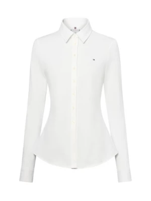 Tommy Hilfiger Damska koszulka polo Kobiety Bawełna biały jednolity,
