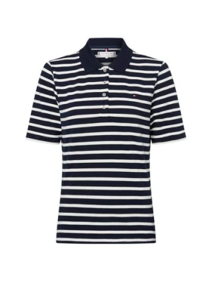 Tommy Hilfiger Damska koszulka polo Kobiety Bawełna niebieski|biały w paski,
