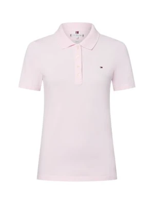 Tommy Hilfiger Damska koszulka polo Kobiety Bawełna różowy jednolity,