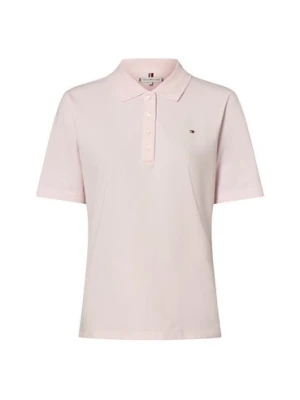 Tommy Hilfiger Damska koszulka polo Kobiety Bawełna różowy jednolity,