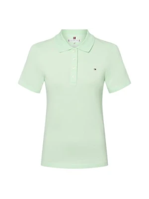 Tommy Hilfiger Damska koszulka polo Kobiety Bawełna zielony jednolity,
