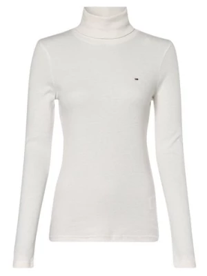 Tommy Hilfiger Damska koszulka z długim rękawem Kobiety Bawełna biały jednolity,