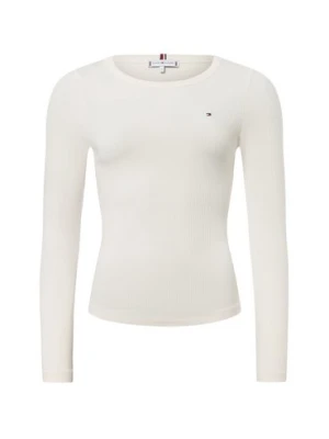 Tommy Hilfiger Damska koszulka z długim rękawem Kobiety wiskoza biały,