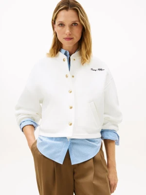 Tommy Hilfiger Damska kurtka dresowa Kobiety biały jednolity,