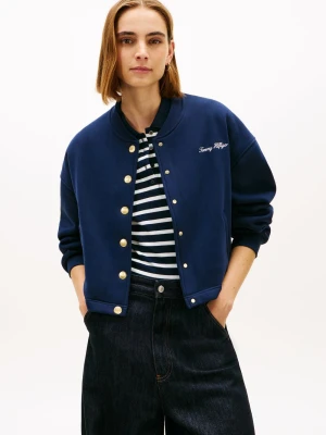 Tommy Hilfiger Damska kurtka dresowa Kobiety niebieski jednolity,