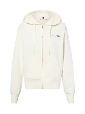 Tommy Hilfiger Damska kurtka z kapturem Kobiety biały wypukły wzór tkaniny,