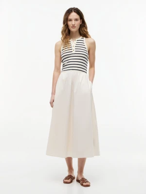 Tommy Hilfiger Damska sukienka maxi Kobiety Bawełna niebieski,