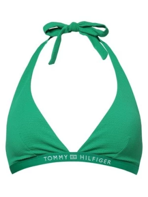 Tommy Hilfiger Damski stanik bikini - usztywniany Kobiety zielony wypukły wzór tkaniny,