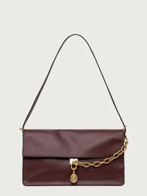 Tommy Hilfiger damskie skórzane bordowy