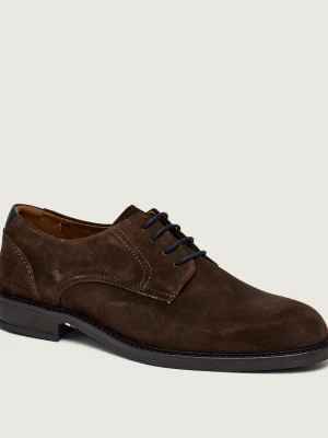 Tommy Hilfiger Derby Corporate Dressy | zamsz brązowy