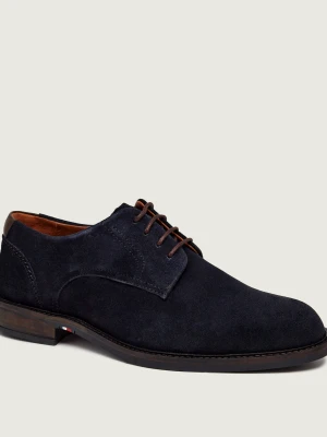 Tommy Hilfiger Derby Corporate Dressy | zamsz granatowy