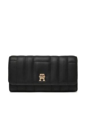 Tommy Hilfiger Duży Portfel Damski Feminine Lrg Flap AW0AW17475 Czarny