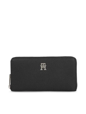 Tommy Hilfiger Duży Portfel Damski Th Emblem Large Za AW0AW15181 Czarny