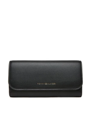 Tommy Hilfiger Duży Portfel Damski Th Flag Lrg Flap AW0AW17734 Czarny