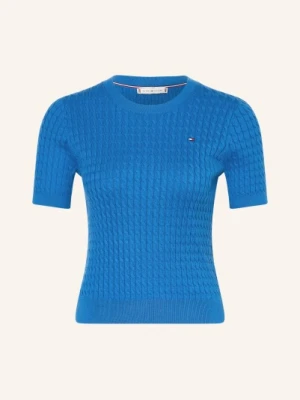 Tommy Hilfiger Dzianinowa Koszulka blau NIEBIESKI