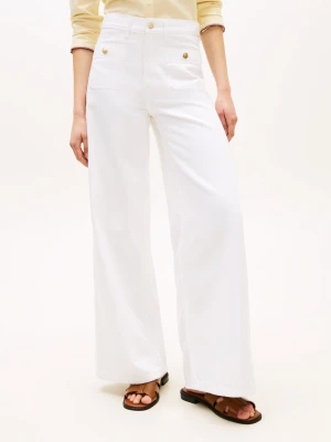 Tommy Hilfiger Dżinsy Kobiety Bawełna biały jednolity,