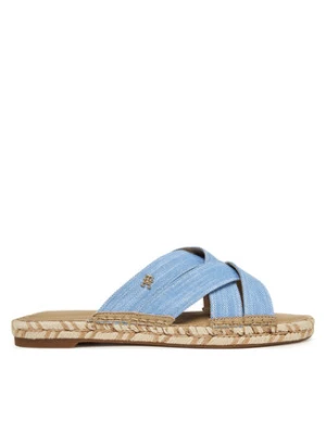 Tommy Hilfiger Espadryle Chambray Espadrille Mule FW0FW08501 Niebieski
