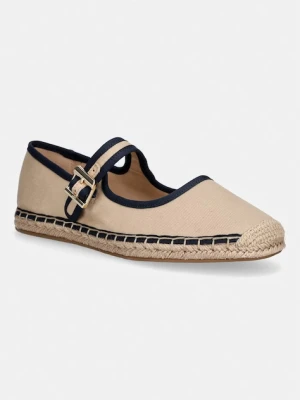 Tommy Hilfiger espadryle damskie BUCKLE MARYJANE ESPADRILLE beżowy