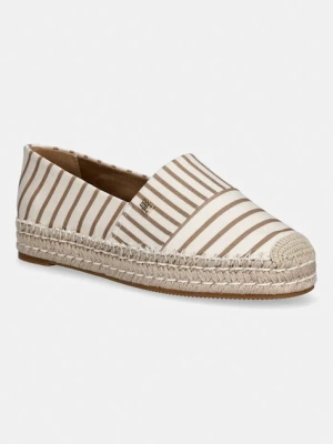 Tommy Hilfiger espadryle damskie TH PLATFORM ESPADRILLE STRIPES beżowy
