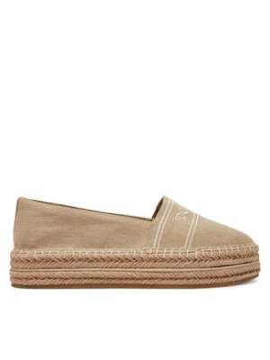 Tommy Hilfiger Espadryle Denim Platform Espadrille FW0FW08543 Beżowy