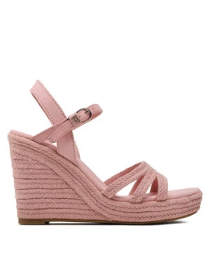 Tommy Hilfiger Espadryle Essential Wedge Sandal FW0FW07159 Różowy