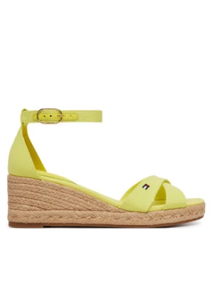 Tommy Hilfiger Espadryle Hemp Crossover Strap Wedge Espadrilles FW0FW09332 Zielony