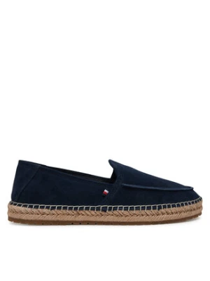 Tommy Hilfiger Espadryle Hilfiger Flex Espa Suede Loafer FM0FM05392 Granatowy