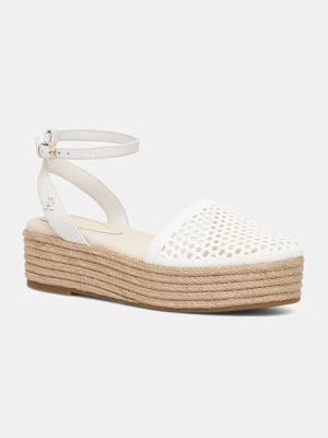 Tommy Hilfiger espadryle KNIT MESH ESPADRILLE PLATFORM kolor beżowy na platformie FW0FW08743