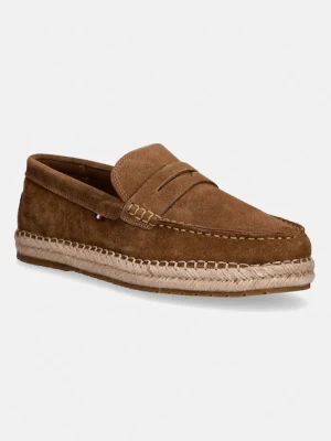Tommy Hilfiger espadryle męskie zamszowe FLEXIBLE HILFIGER SDE ESPADRILLE