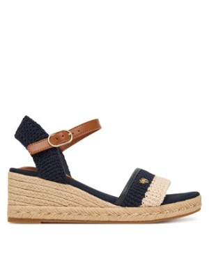 Tommy Hilfiger Espadryle Mid Espad Wedge Crochet FW0FW09516 Granatowy
