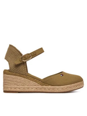 Tommy Hilfiger Espadryle Mid Wedge Espad Closed Toe FW0FW09233 Brązowy