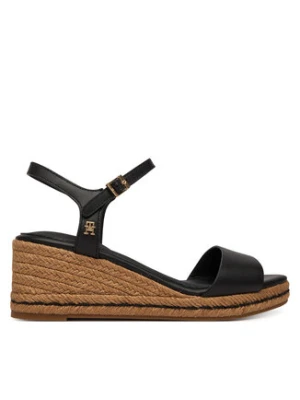 Zdjęcie produktu Tommy Hilfiger Espadryle Mid Wedge Espad Leather FW0FW09340 Czarny