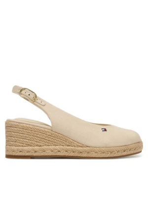 Tommy Hilfiger Espadryle Mid Wedge Espad Slingback FW0FW09228 Beżowy