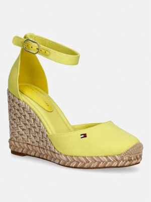Tommy Hilfiger espadryle na koturnie damskie FLAG HIGH WEDGE ESPAD CLOSED TOE