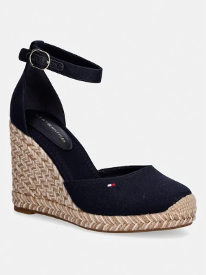 Tommy Hilfiger espadryle na koturnie damskie FLAG HIGH WEDGE ESPAD CLOSED TOE