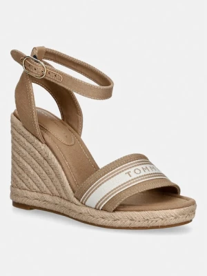 Tommy Hilfiger espadryle na koturnie damskie HIGH WEDGE ESPAD WEBBING