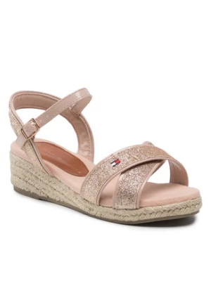 Tommy Hilfiger Espadryle Rope Wedge Sandal T3A7-32186-1380 M Różowy