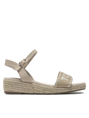 Tommy Hilfiger Espadryle Rope Wedge Sandal T3A7-33287-0890 S Beżowy