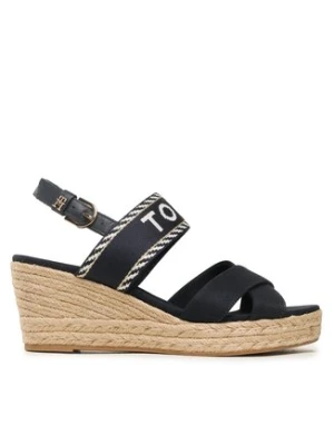 Tommy Hilfiger Espadryle Seasonal Webbing Mid Wedge FW0FW07091 Granatowy