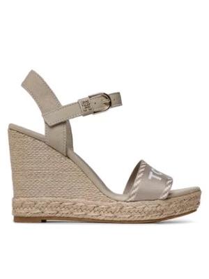 Tommy Hilfiger Espadryle Seasonal Webbing Wedge FW0FW07088 Beżowy