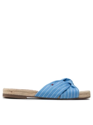 Tommy Hilfiger Espadryle Th Stripes Flat Espadrille FW0FW06529 Błękitny