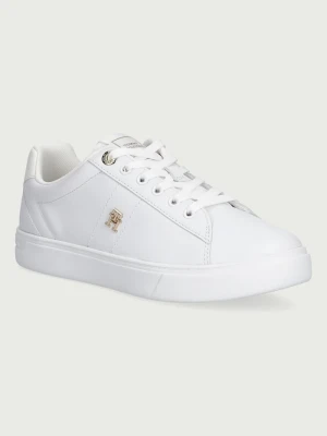 Tommy Hilfiger ESSENTIAL ELEVATED COURT SNEAKER sneakersy damskie skórzane biały